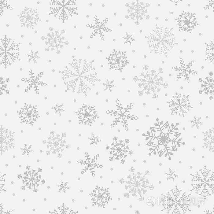 无缝的雪花矢量模式天气传统冬季12 月包装纸纸圣诞节背景插画 正版商用图片10sbuo 摄图新视界