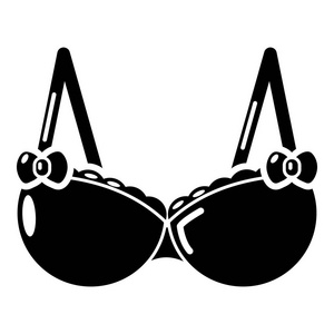 胸罩穿戴图标, 简单的黑样式