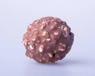 巧克力球或背景上的巧克力糖果