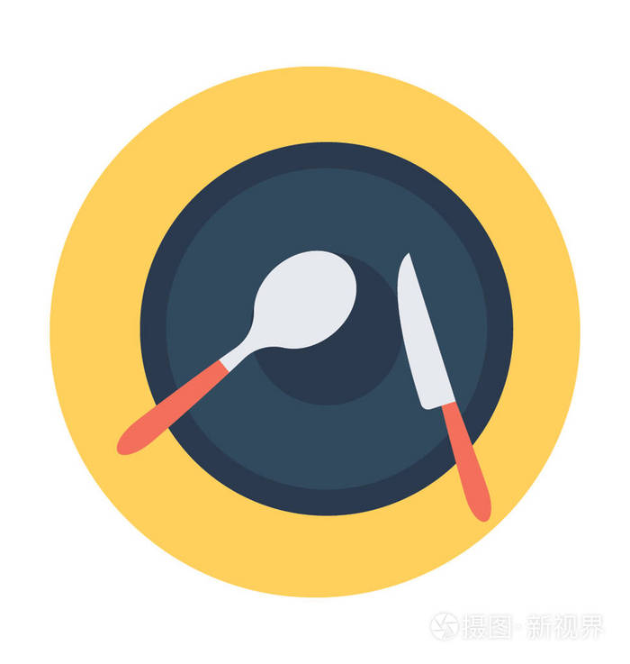 餐饮平面矢量图标