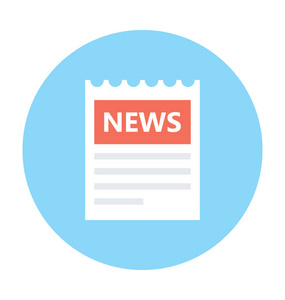 期刊论文报纸平面矢量图标照片