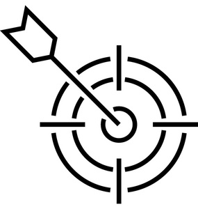 瞄准线矢量图标插画