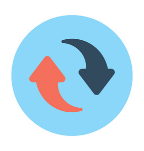 同步平面矢量图标照片