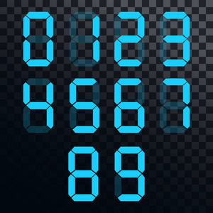 数字数集。矢量插图。计算器数字 num