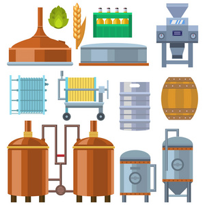 啤酒酿造工艺酒精厂生产设备糖化沸腾冷却发酵载体图解