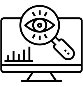 monitoring系统监控矢量图标照片