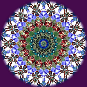 奇妙的分形设计,五颜六色的数字艺术,闪耀几何纹理.摄影图