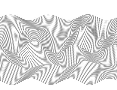 波浪设计元素多条平行线波浪 form06