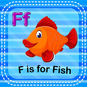 闪卡字母f是给鱼的