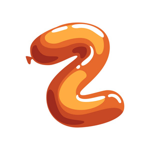 卡通字母 z 由橙色空气气球制成.英文字母字体.abc 概念.