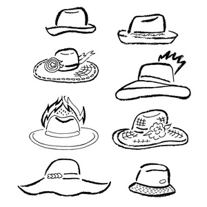 夏季帽子, 帽子概述模板集