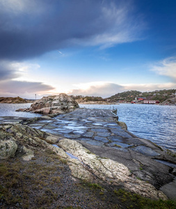 Helleviga 游乐区的老石码头, Sogne 在南挪威