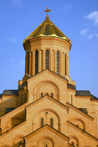 格鲁吉亚首都第比利斯圣三一大教堂照片-正版商用图片10tjin-摄图新视界