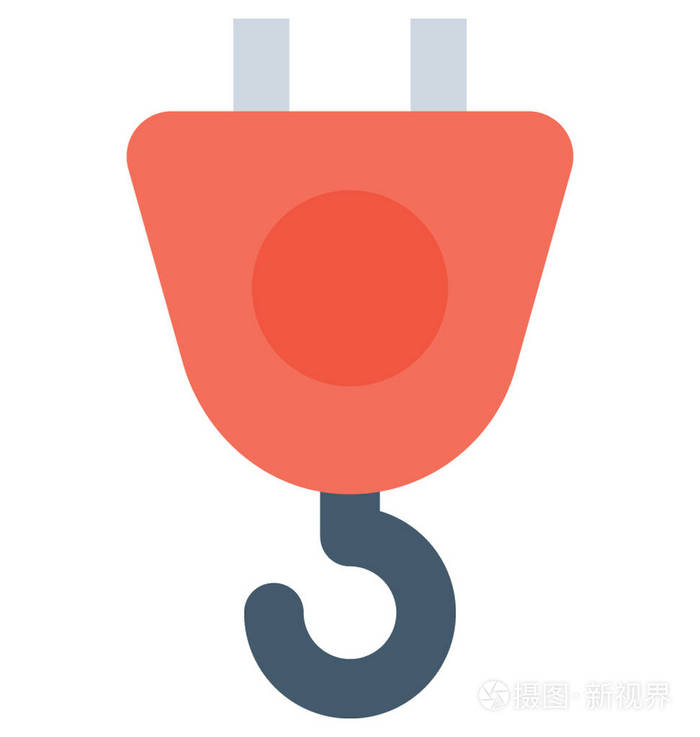 提升钩平矢量图标