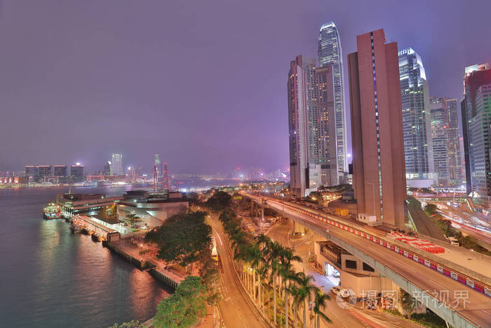 香港中央商务区夜景