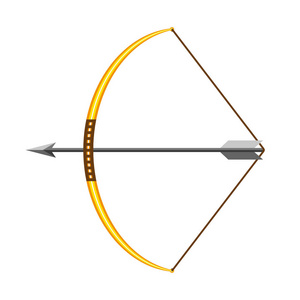 弓和箭的图标。矢量图