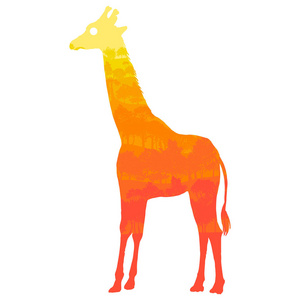矢量轮廓的长颈鹿