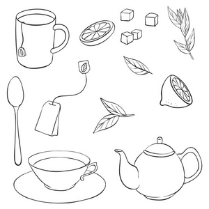 茶具画法简笔画图片图片