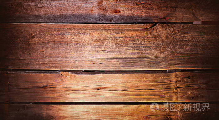 旧的锋利木木板的视图