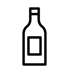 瓶子平面矢量图标