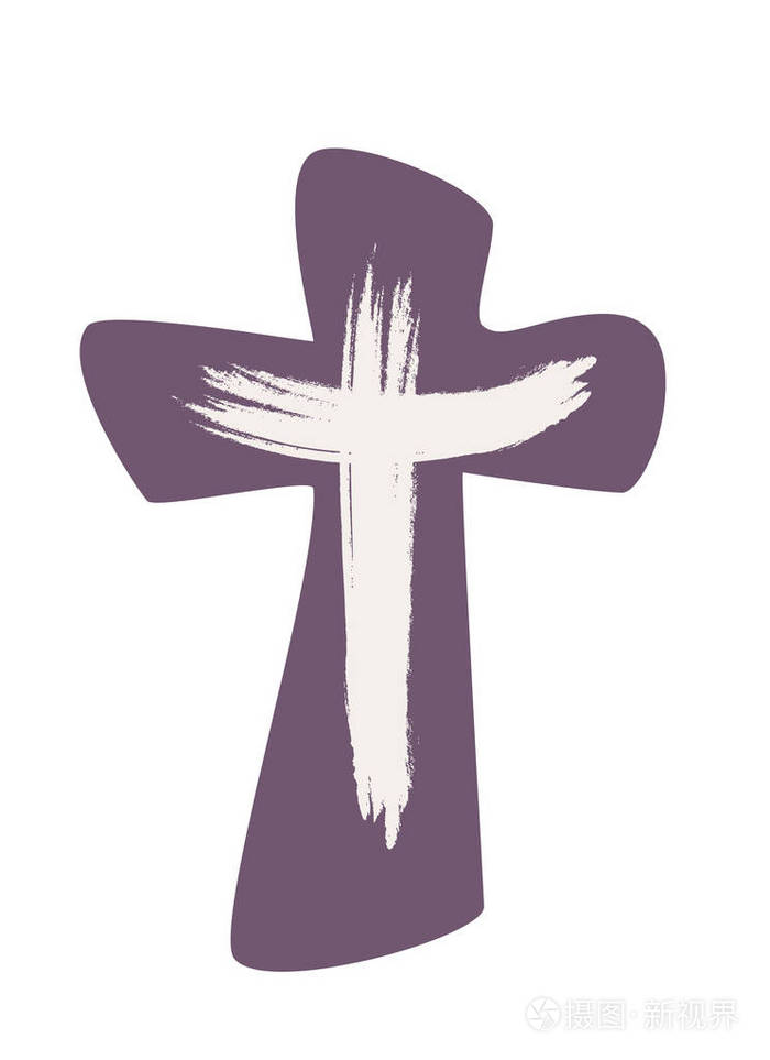 矢量基督教十字,手绘十字