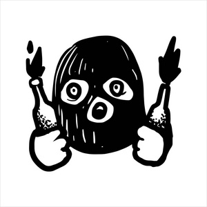 雕刻贴纸.黑色幽默笑话.当代街头艺术作品.