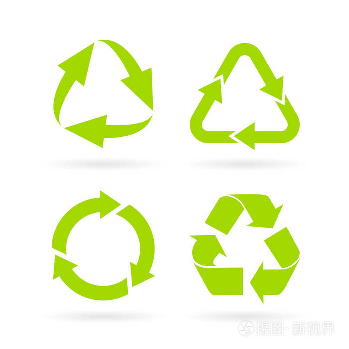绿色环保再生矢量符号