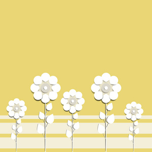 纸花的矢量插图，用于文本放置的庆祝背景
