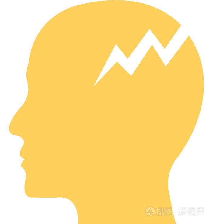 人头平矢量图标