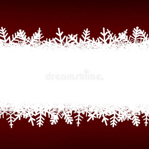 红色抽象圣诞冬季背景雪花和警察