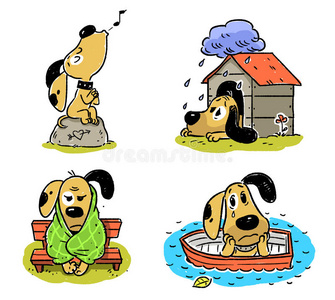 简单的卡通黑色和白色的怪物集身穿红色比基尼的金发女郎脸上表情严肃