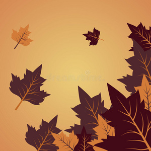 秋叶矢量背景与文本空间