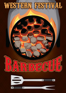快餐 壁炉 广告 小酒馆 热的 烤的 海报 字母 烤架 菜单