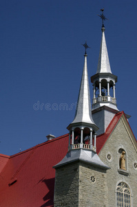 外部 小教堂 教堂 圣徒 尖塔 天空 外观 加拿大 建筑