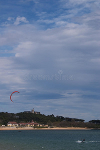 桑坦德湾的kitesurf