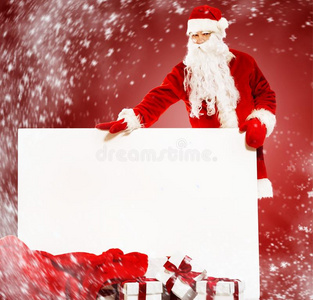 圣诞老人和礼品盒