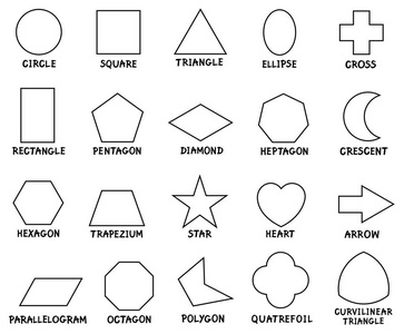 教育基本几何形状与标题