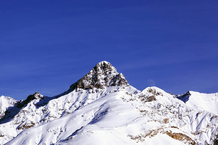 瑞士阿尔卑斯山雪山美景