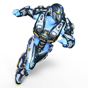 机器人三维CG渲染的一个机器人。