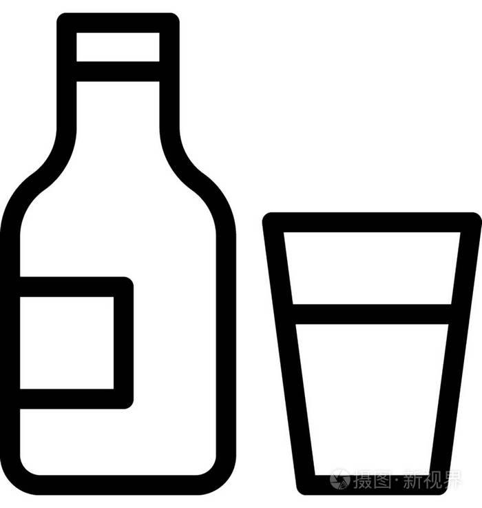 酒精平面矢量图标插画-正版商用图片10x62u-摄图新视界