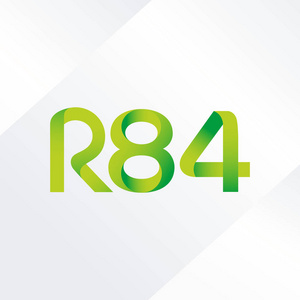联合字母标志r84矢量插图