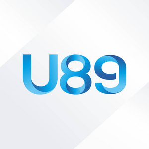 U89 字母和数字号码徽标图标