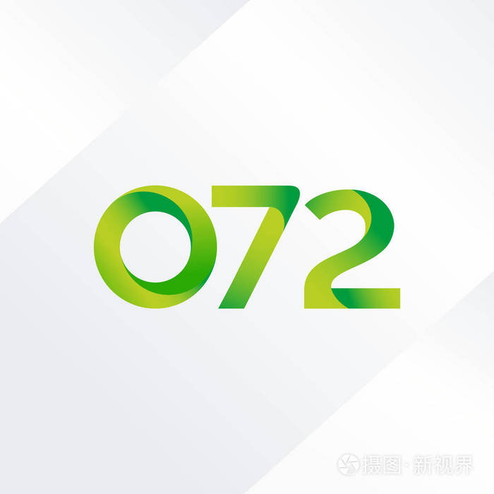 o72联合字母和数字标志矢量图