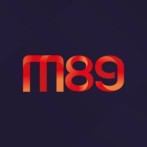 联合字母标志m89矢量插图