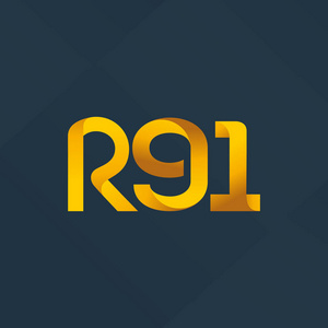 联合字母标志r91矢量插图