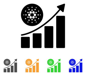 Cardano 长大图表矢量图标