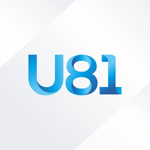 U81 字母和数字号码徽标图标