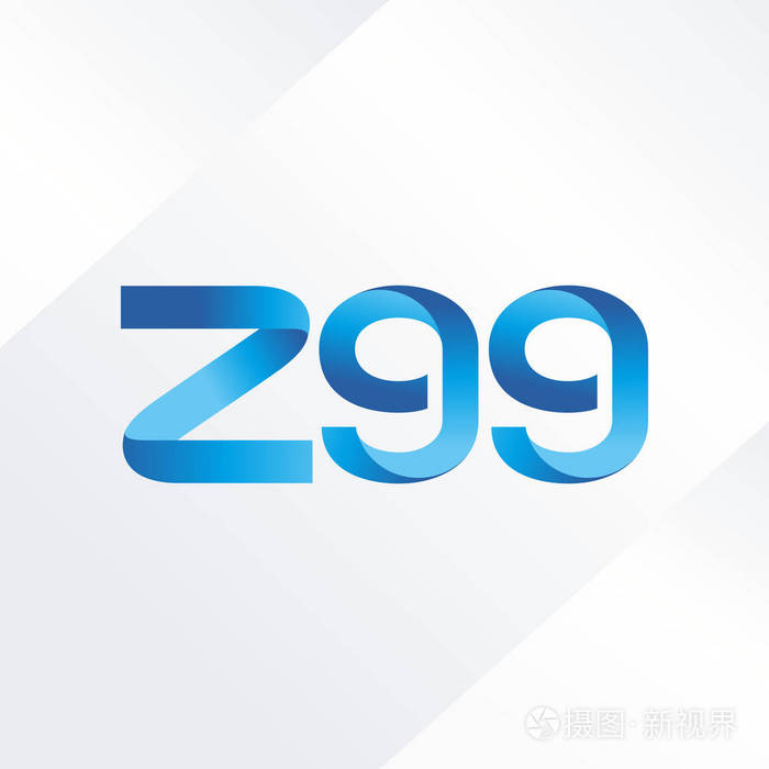 联合字母标志Z99矢量插图