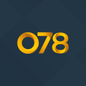o78联合字母及编号标志矢量图