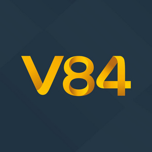 V84 字母和数字号码徽标图标